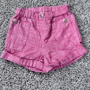 Bonpoint Red/orange-ish (almost peach) color Button-Front Shorts size 6 months
